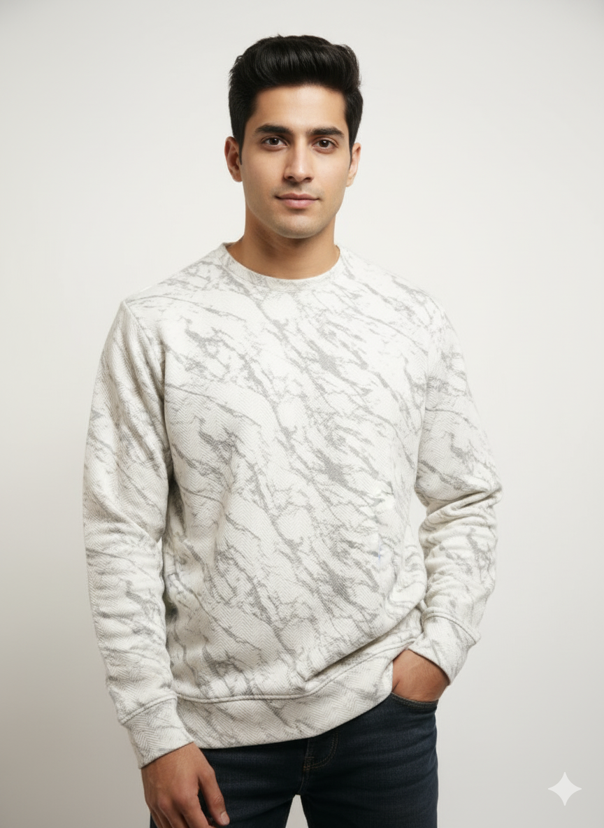 Sweatshirt White marble