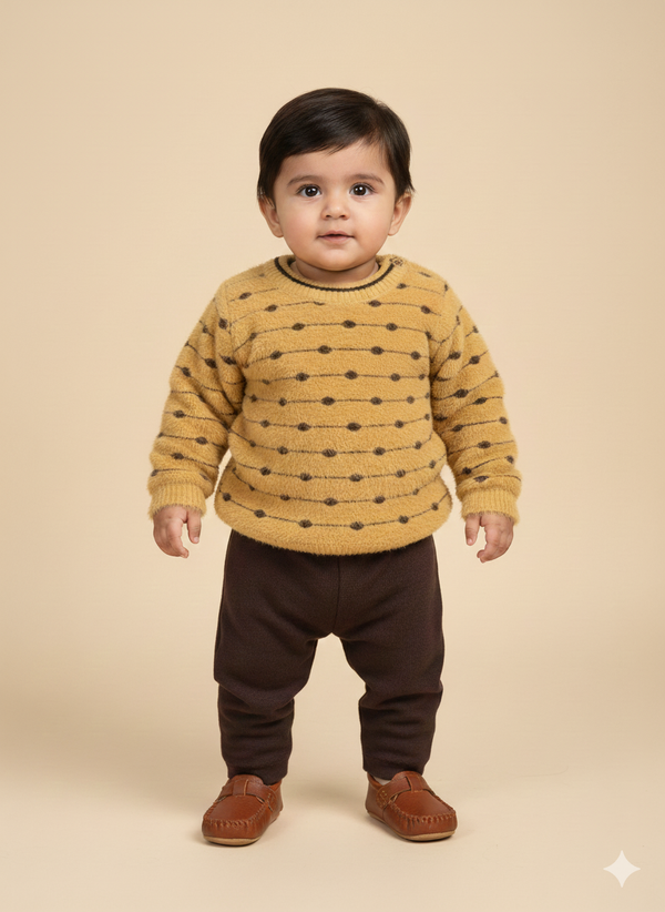 Rabbit wool suiting brown