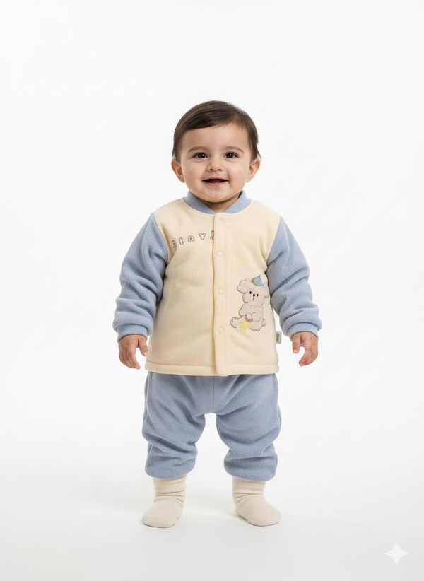 Imported fluffy suit premium blue