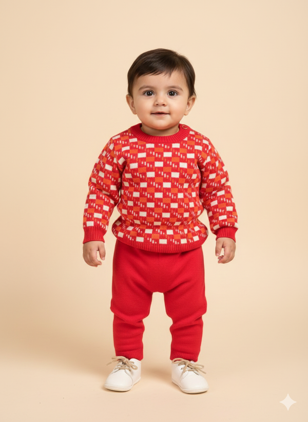 Rabbit wool suiting red