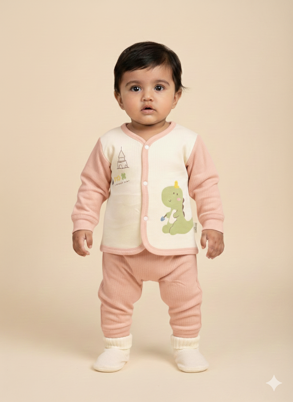 Imported velvet stuff suit peach